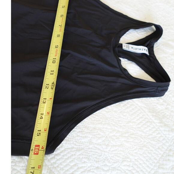 Athleta Black Racer Back Tank top and a Lululemon Gray/Brown Crop T shirt top - Picture 4 of 12